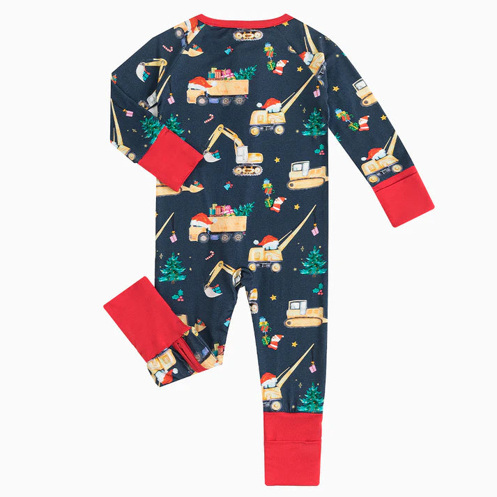 Christmas Construction Bamboo Sleeper Onesies