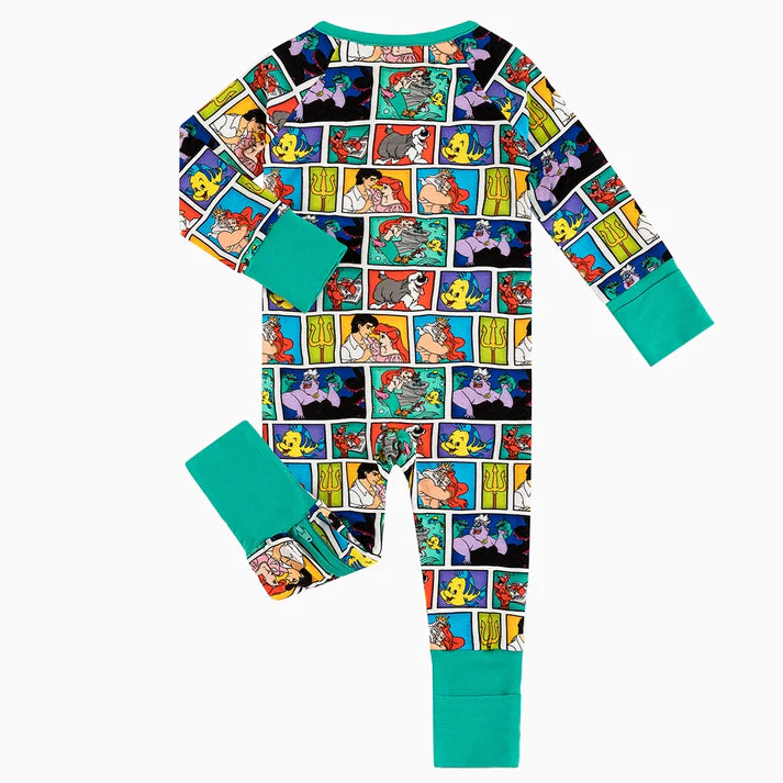 Mermaid Plaid Bamboo Sleeper Onesies