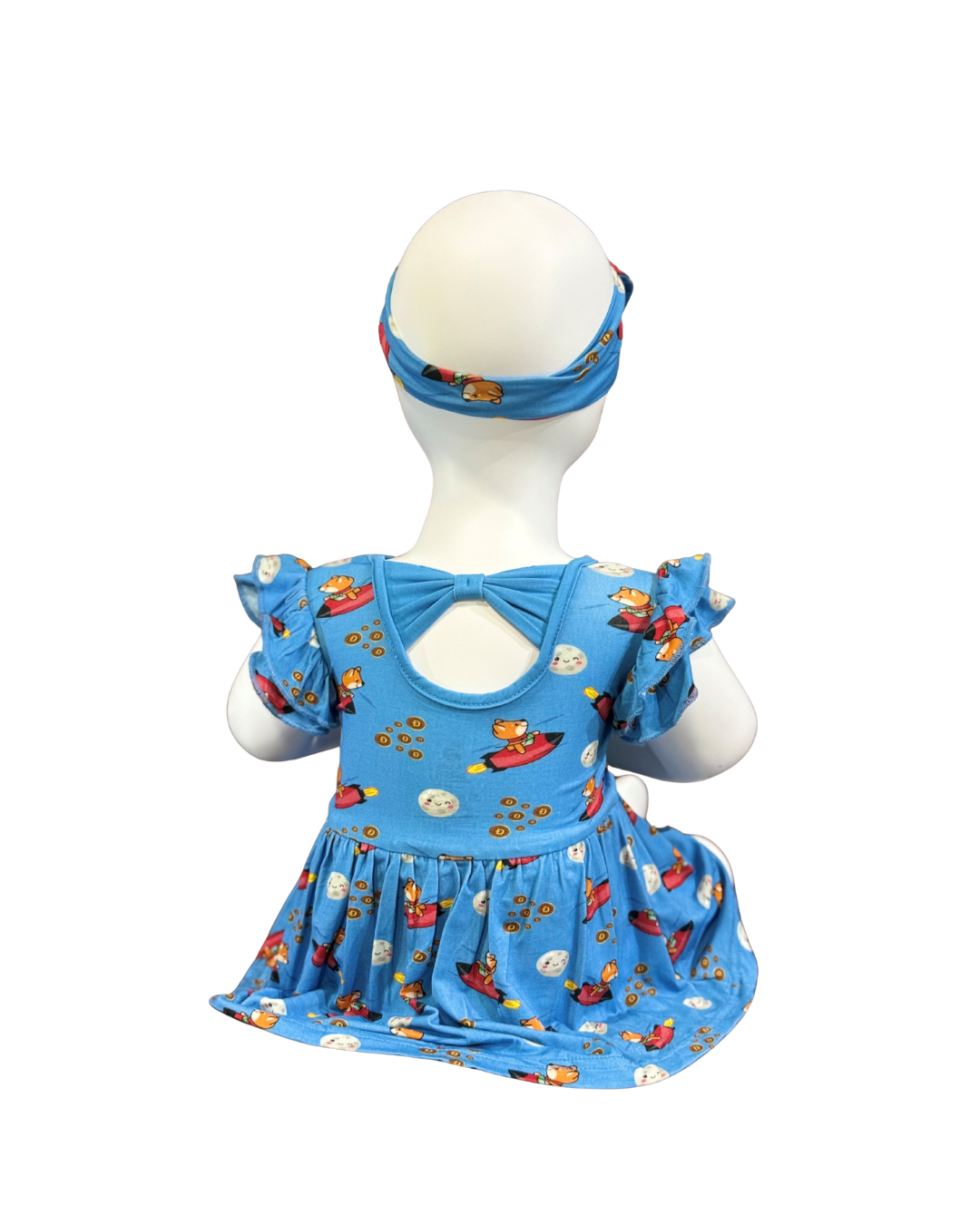 Doge to the Moon Ruffle Romper