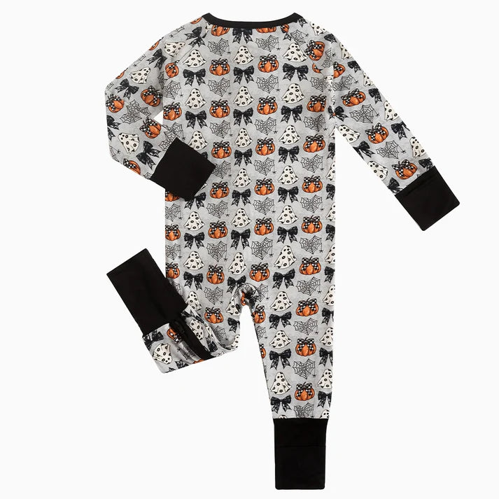 Ghost and Bows Bamboo Sleeper Onesies