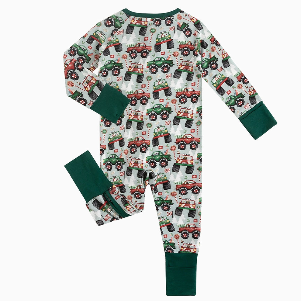 Christmas Monster Trucks Baby Sleeper
