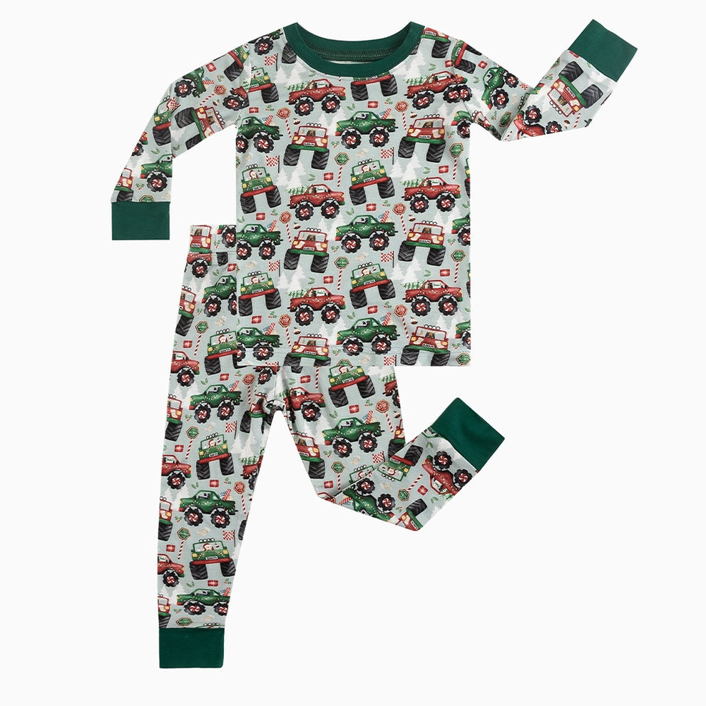 Christmas Monster Truck Toddler Pajamas