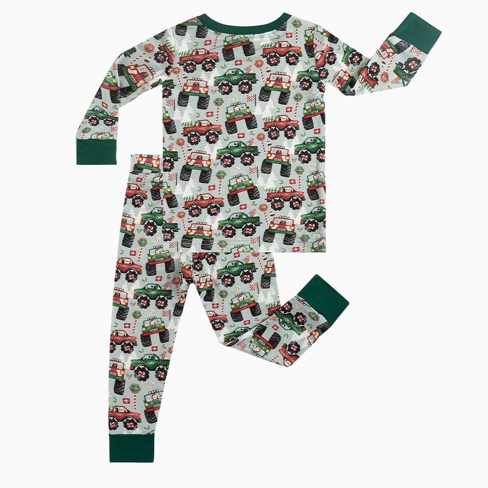 Christmas Monster Truck Toddler Pajamas