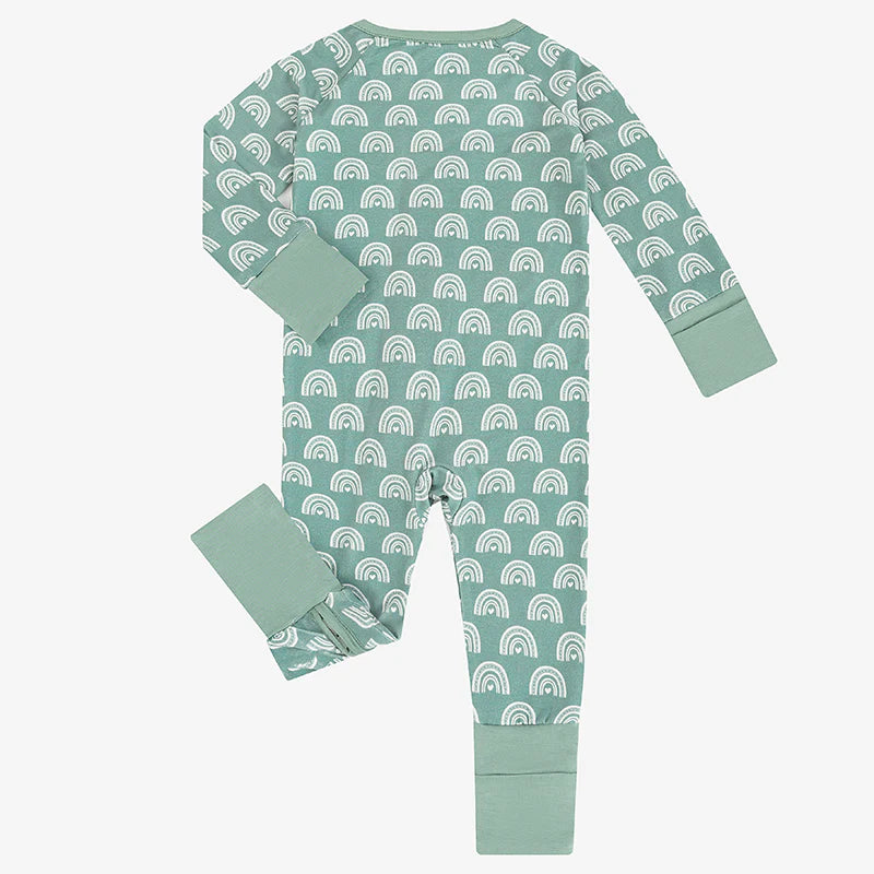 Teal Rainbow Hearts Baby Sleeper