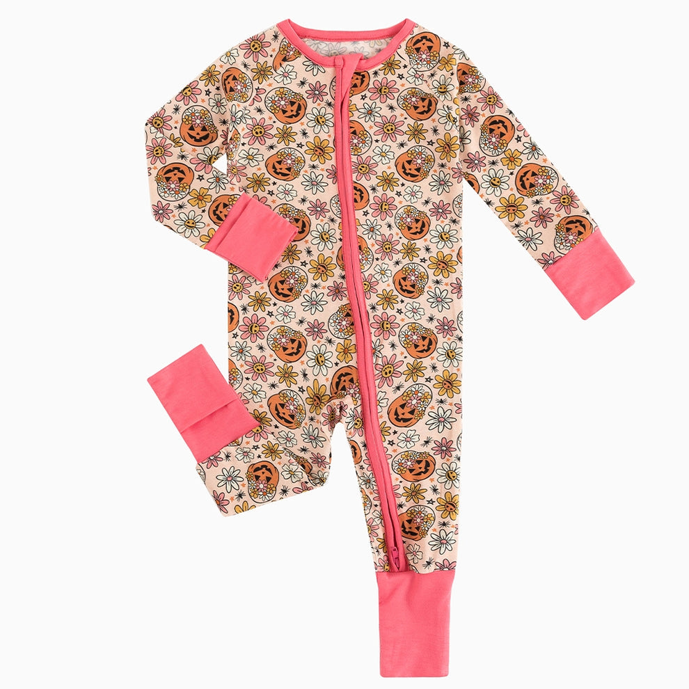 Halloween Pumpkin Flower Baby Sleeper