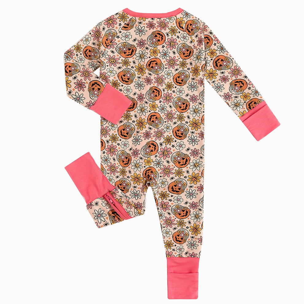 Halloween Pumpkin Flower Baby Sleeper