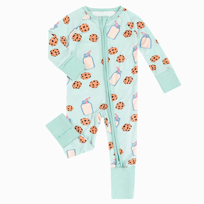 Milk and Cookies Bamboo Sleeper Onesies