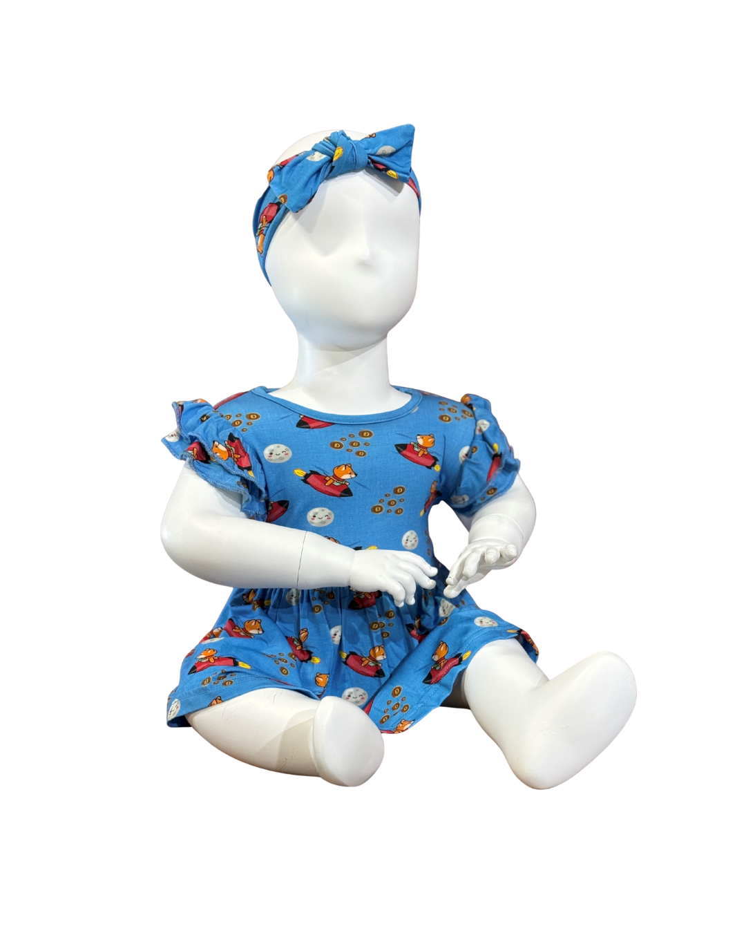 Doge to the Moon Ruffle Romper